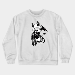 Cute Black and White Succubus Crewneck Sweatshirt